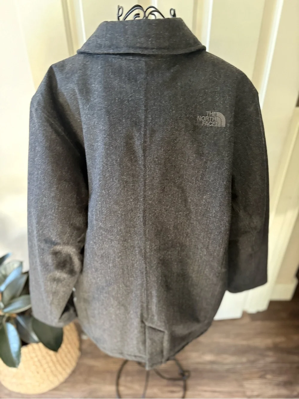 The North Face Men's Charcoal Double-Breasted Peacoat